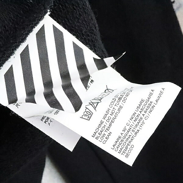 OFFWHITE 19SS Multi-color Cotton Zip Hoodie Black Size S