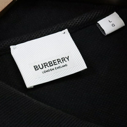 BURBERRY Icon Stripe Pique Polo Shirt Black Size LG