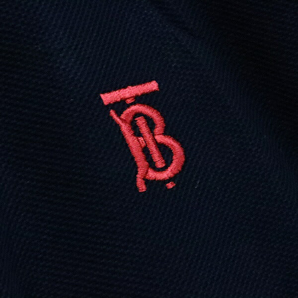 BURBERRY Icon Stripe Pique Polo Shirt Black Size LG