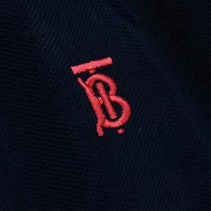 BURBERRY Icon Stripe Pique Polo Shirt Black Size LG