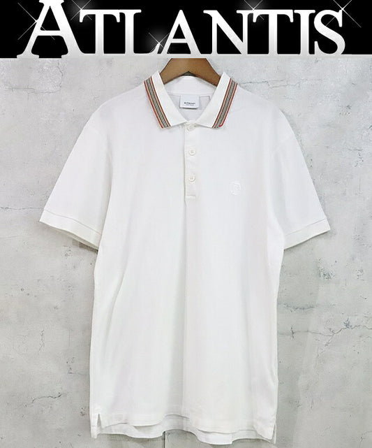 BURBERRY Pierson Icon Stripe Collar Pique Polo Size LG