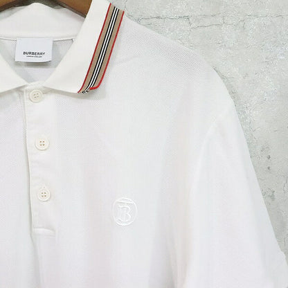 BURBERRY Pierson Icon Stripe Collar Pique Polo Size LG