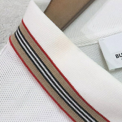 BURBERRY Pierson Icon Stripe Collar Pique Polo Size LG
