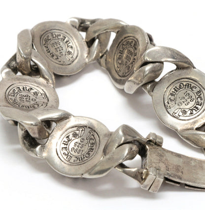 CHROME HEARTS Cross Link 5 Link Bracelet Silver