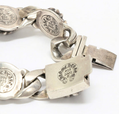 CHROME HEARTS Cross Link 5 Link Bracelet Silver