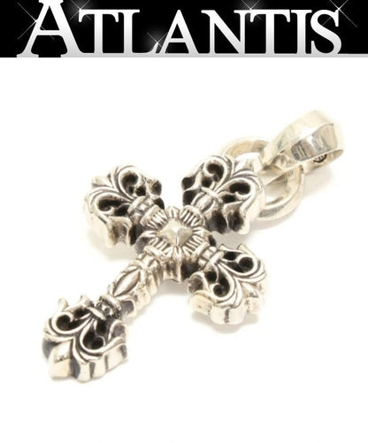 CHROME HEARTS Silver XS Filigree Cross w/ Bale Pendant.