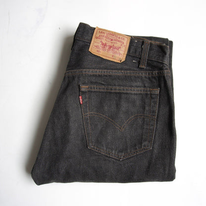 LEVI'S 80s 501 Pre-Dyed Black Denim Jeans Made in Size 33×30