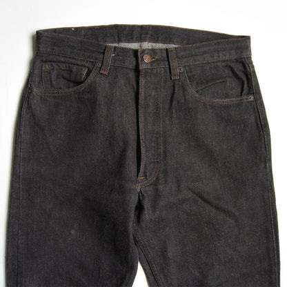 LEVI'S 80s 501 Pre-Dyed Black Denim Jeans Made in Size 33×30