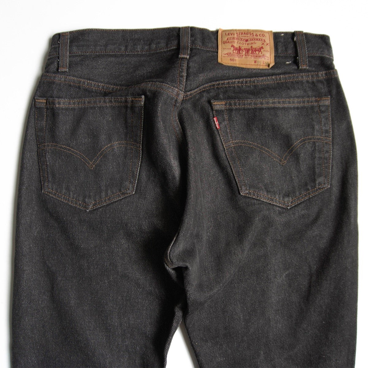 LEVI'S 80s 501 Pre-Dyed Black Denim Jeans Made in Size 33×30