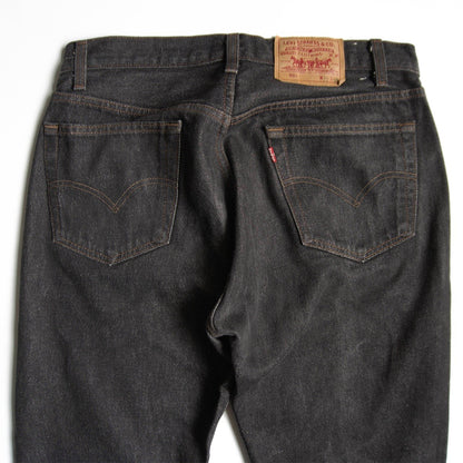 LEVI'S 80s 501 Pre-Dyed Black Denim Jeans Made in Size 33×30