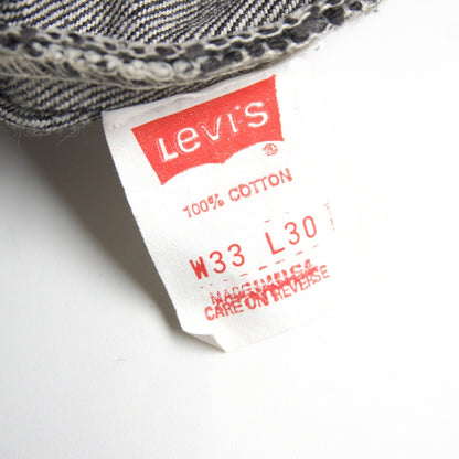 LEVI'S 80s 501 Pre-Dyed Black Denim Jeans Made in Size 33×30