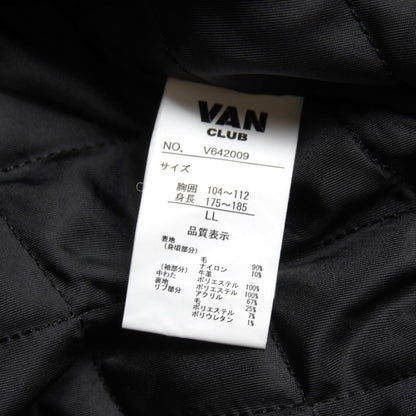 VAN CLUB Wool Leather Sleeve Varsity Jacket Patches Size LL