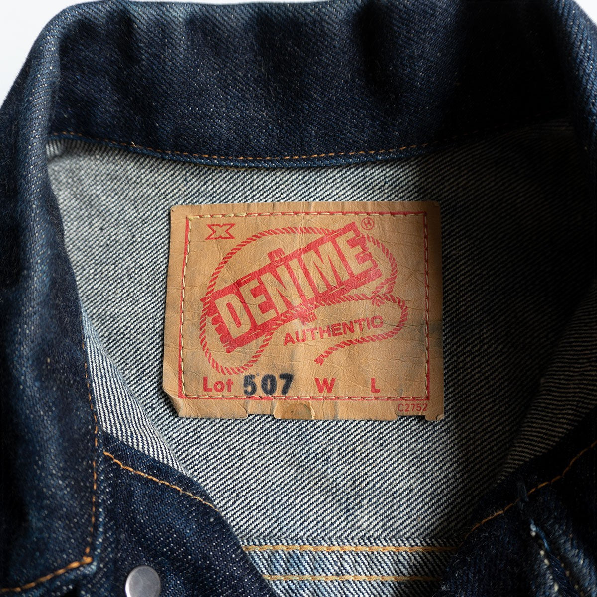 DENIME 507 2nd Type Split Back Dark Indigo Denim Size L