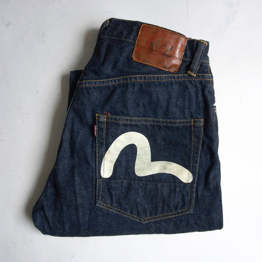 EVISU LOT.2001 Dark Indigo Seagull Stitch Denim Size 36×35