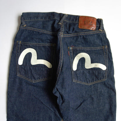 EVISU LOT.2001 Dark Indigo Seagull Stitch Denim Size 36×35