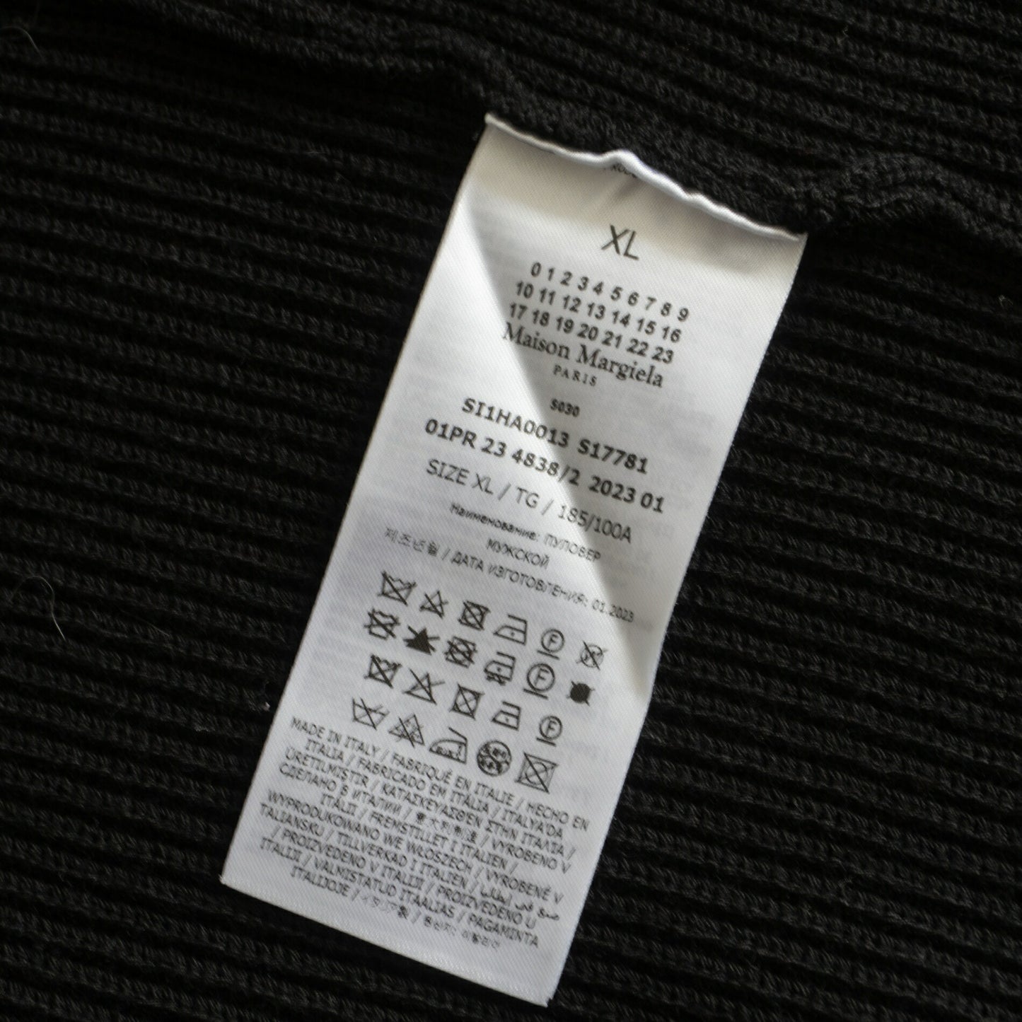Maison Margiela 23SS Driver's Knit Black Size XL