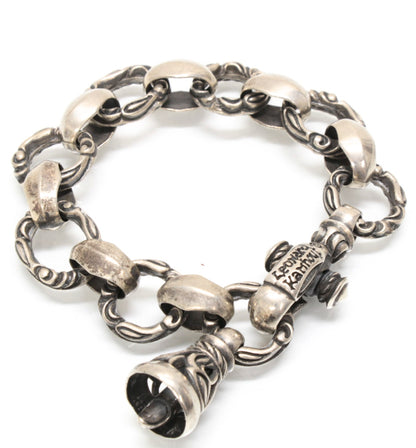 Leonard Kamhout LONE ONES Silver Heron Crane Bell Bracelet