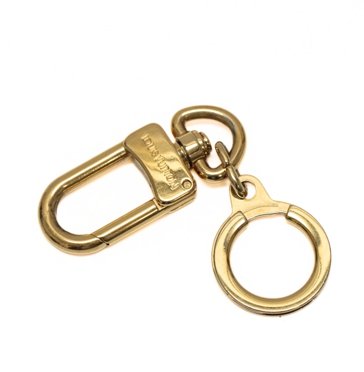 LOUIS VUITTON Anocle Keyring Gold Metal