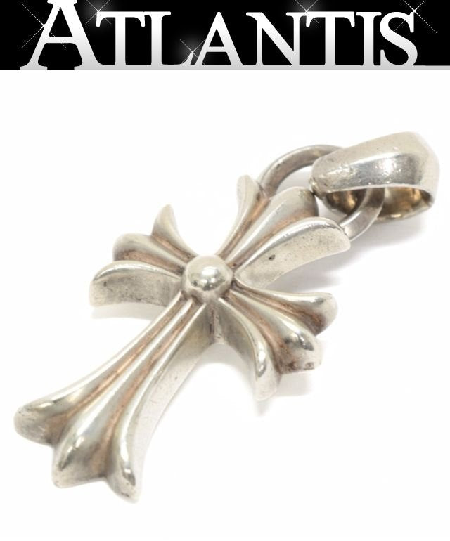 CHROME HEARTS Silver Small CH Cross w/ Bale Pendant.