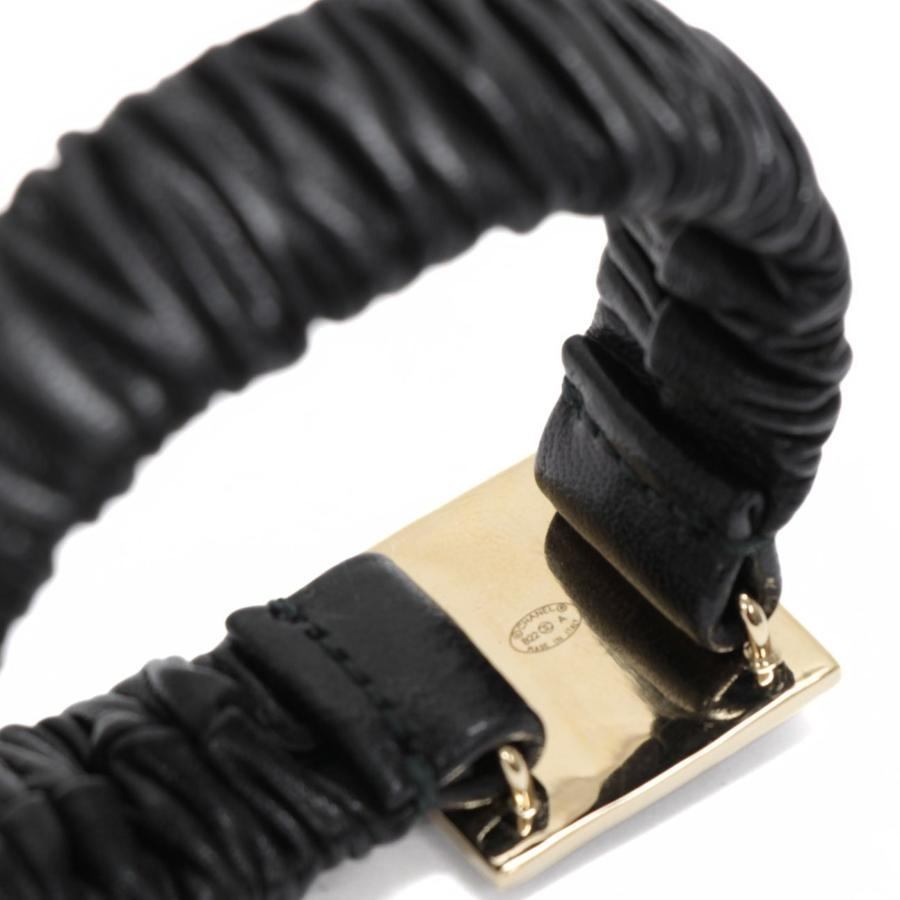 CHANEL Coco Mark Square Scrunchie Black