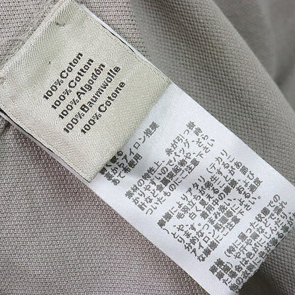 HERMES Logo Embroidered Pique Polo Shirt Greige Size M