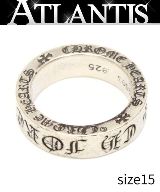 CHROME HEARTS Forever 6mm Spacer Ring SV925 Size JP Silver