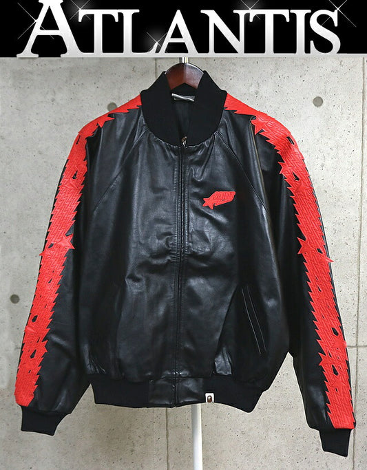 SAINT MICHAEL 26AW BAPE Track Jacket Black Red Size L