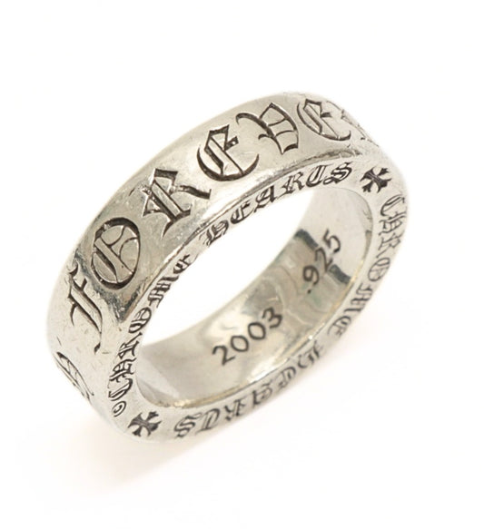 CHROME HEARTS Forever 6mm Spacer Ring SV925 Size JP 12