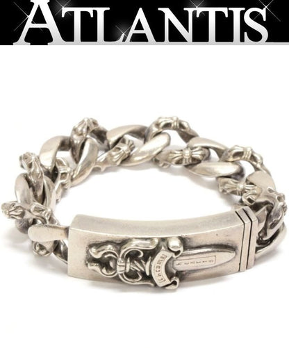 CHROME HEARTS Dagger ID Fancy Link Bracelet Silver