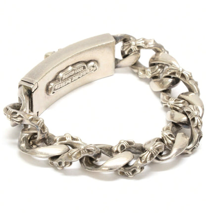 CHROME HEARTS Dagger ID Fancy Link Bracelet Silver