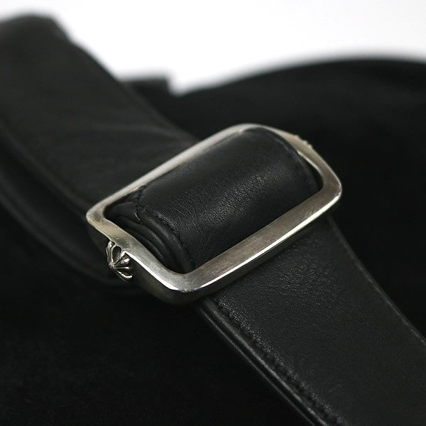 CHROME HEARTS Fleur Knee Suede Leather Paneled Shoulder Bag