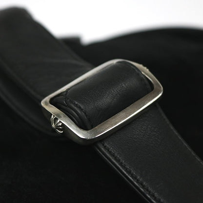 CHROME HEARTS Fleur Knee Suede Leather Paneled Shoulder Bag