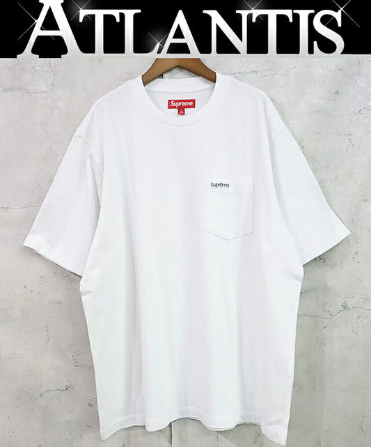 SUPREME 24SS S/S Pocket Crewneck Cotton T-Shirt White Size L