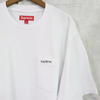 SUPREME 24SS S/S Pocket Crewneck Cotton T-Shirt White Size L