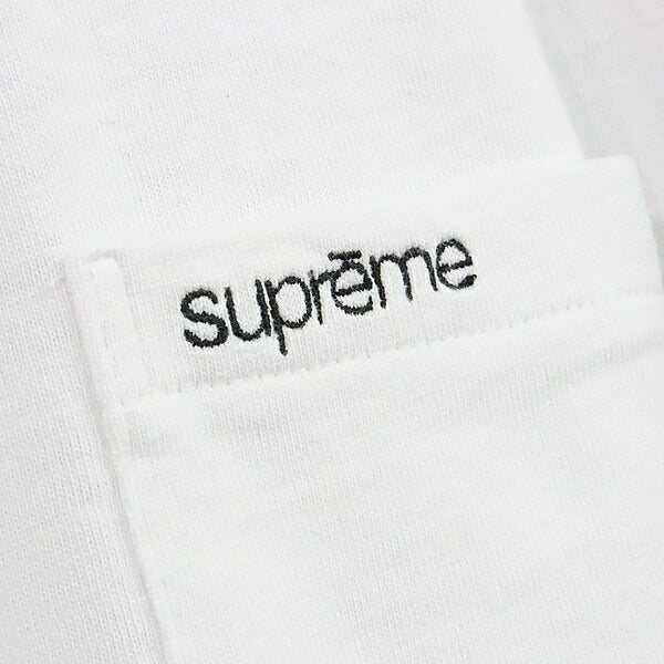 SUPREME 24SS S/S Pocket Crewneck Cotton T-Shirt White Size L