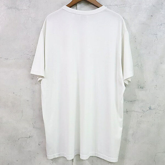 BURBERRY Rubber Logo Short-Sleeve T-Shirt White Size M