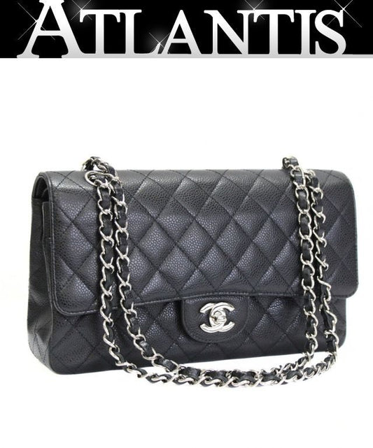 CHANEL Matelasse 25 Double Flap Silver HW Shoulder Bag