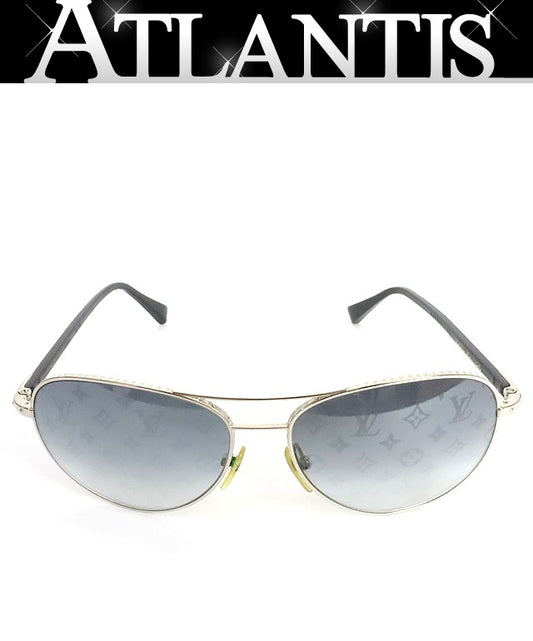 Louis Vuitton Teardrop Sunglasses Black/Silver Size 58