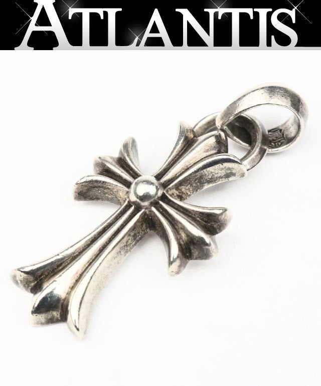 CHROME HEARTS Small CH Cross Pendant Charm Silver 925