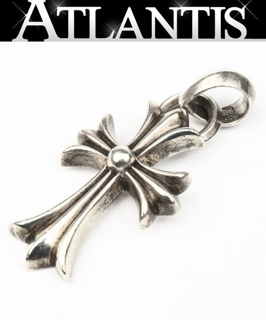 CHROME HEARTS Small CH Cross Pendant Charm Silver 925