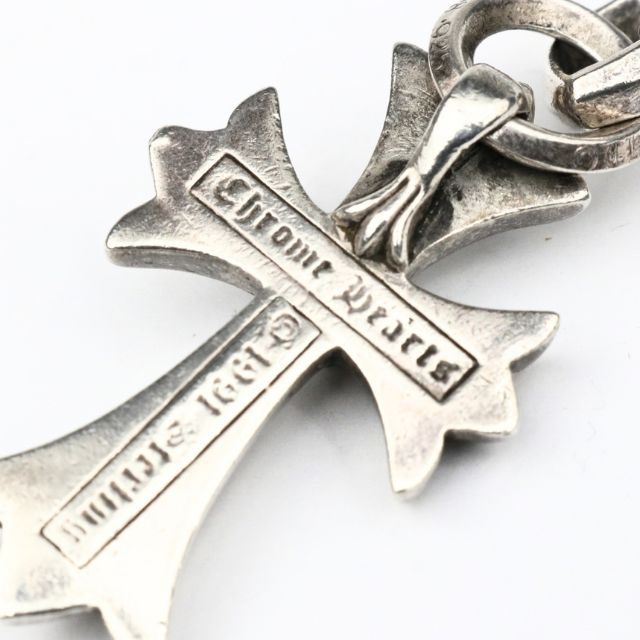 CHROME HEARTS Small CH Cross Pendant Charm Silver 925