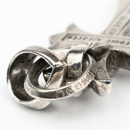 CHROME HEARTS Small CH Cross Pendant Charm Silver 925