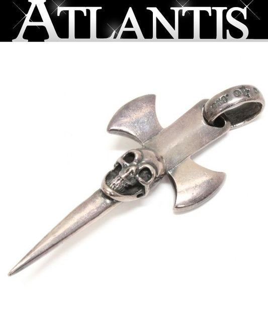 Gaboratory Single Skull Dagger Pendant Silver 925