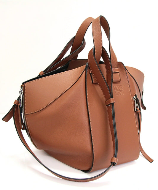 LOEWE Small Hammock 2-Way Bag Brown