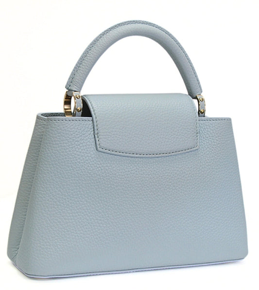 Louis Vuitton Capucines BB Leather Blue Handbag