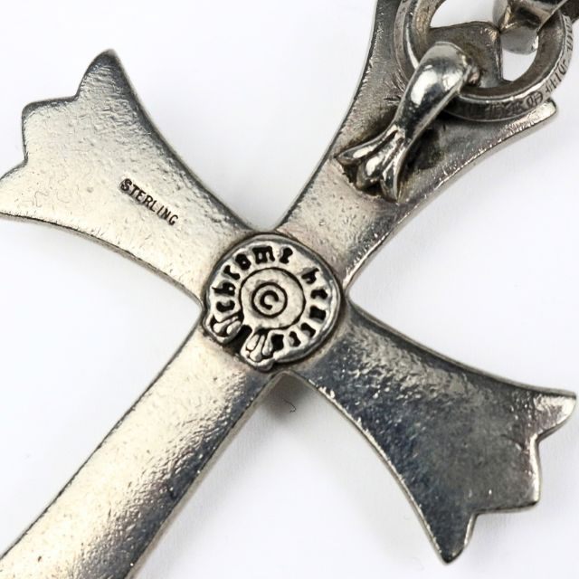 CHROME HEARTS Large Cross With Bail Pendant Charm Silver