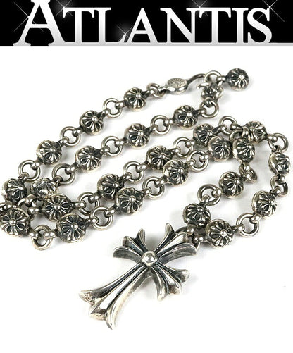 CHROME HEARTS Small CH Cross Cross Ball Necklace Silver