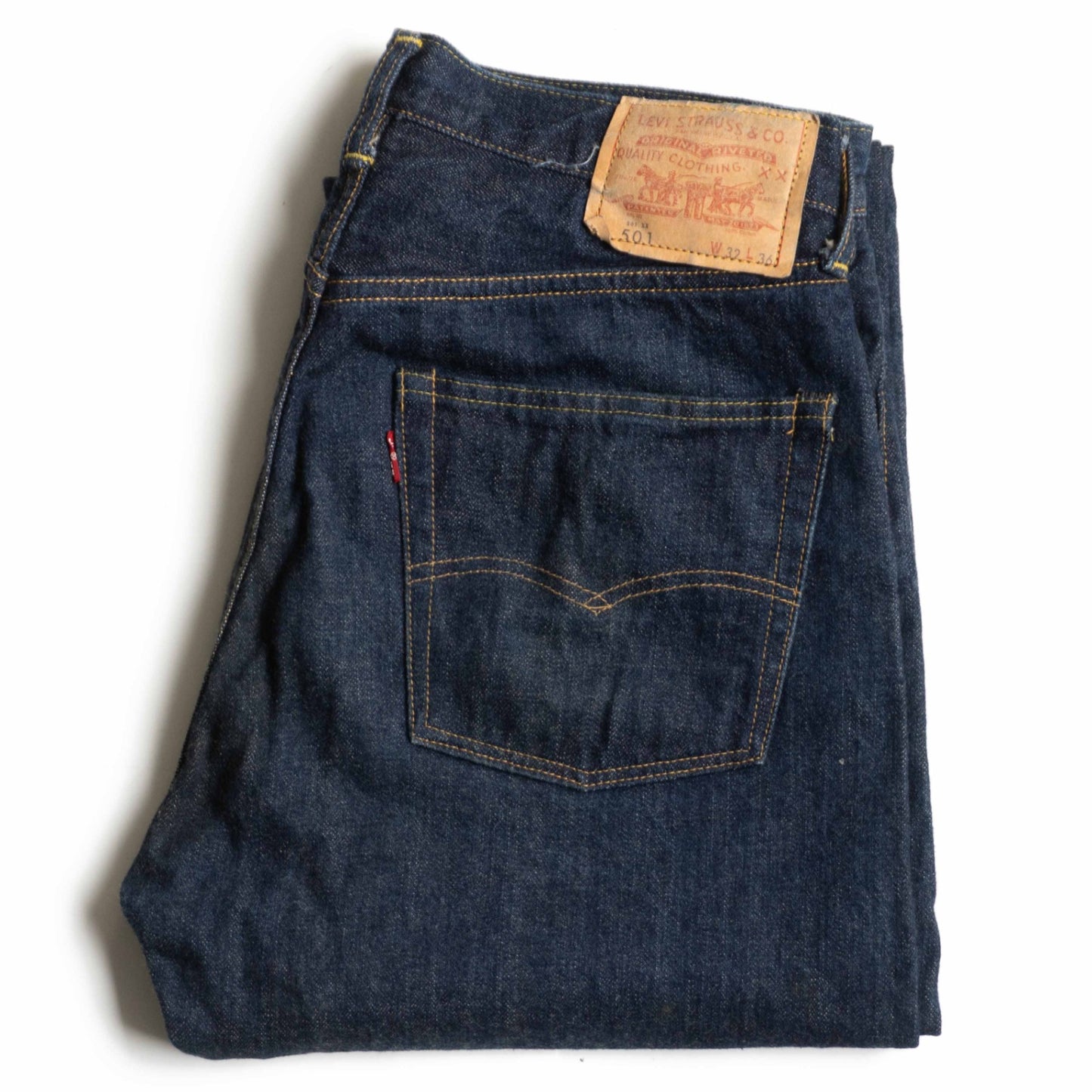 LEVI'S VINTAGE CLOTHING 66501 501XX Big E Dark Size 32×36