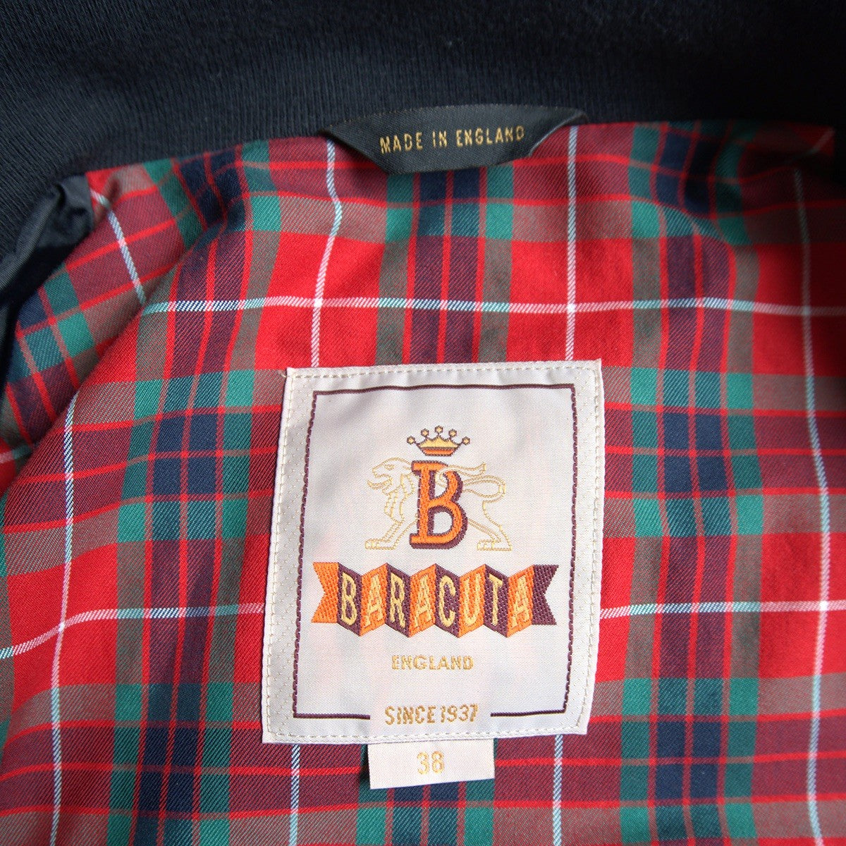 BARACUTA G9 Dark Navy England-Made Harrington Jacket Size 38