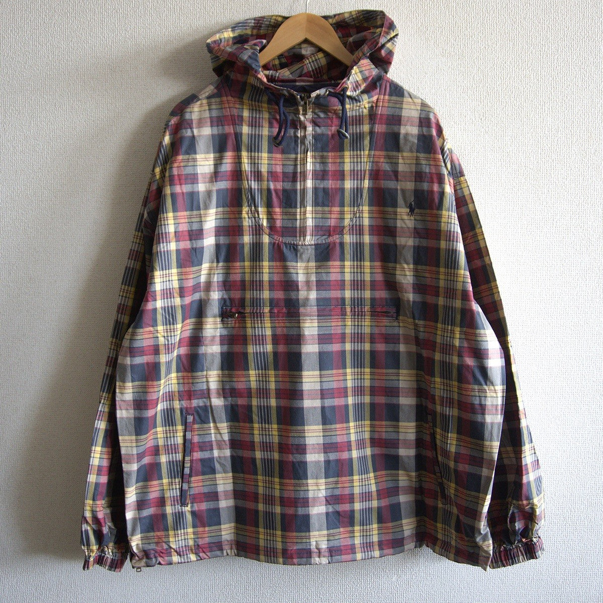 POLO RALPH LAUREN 90s Plaid Check Cotton Anorak Size L